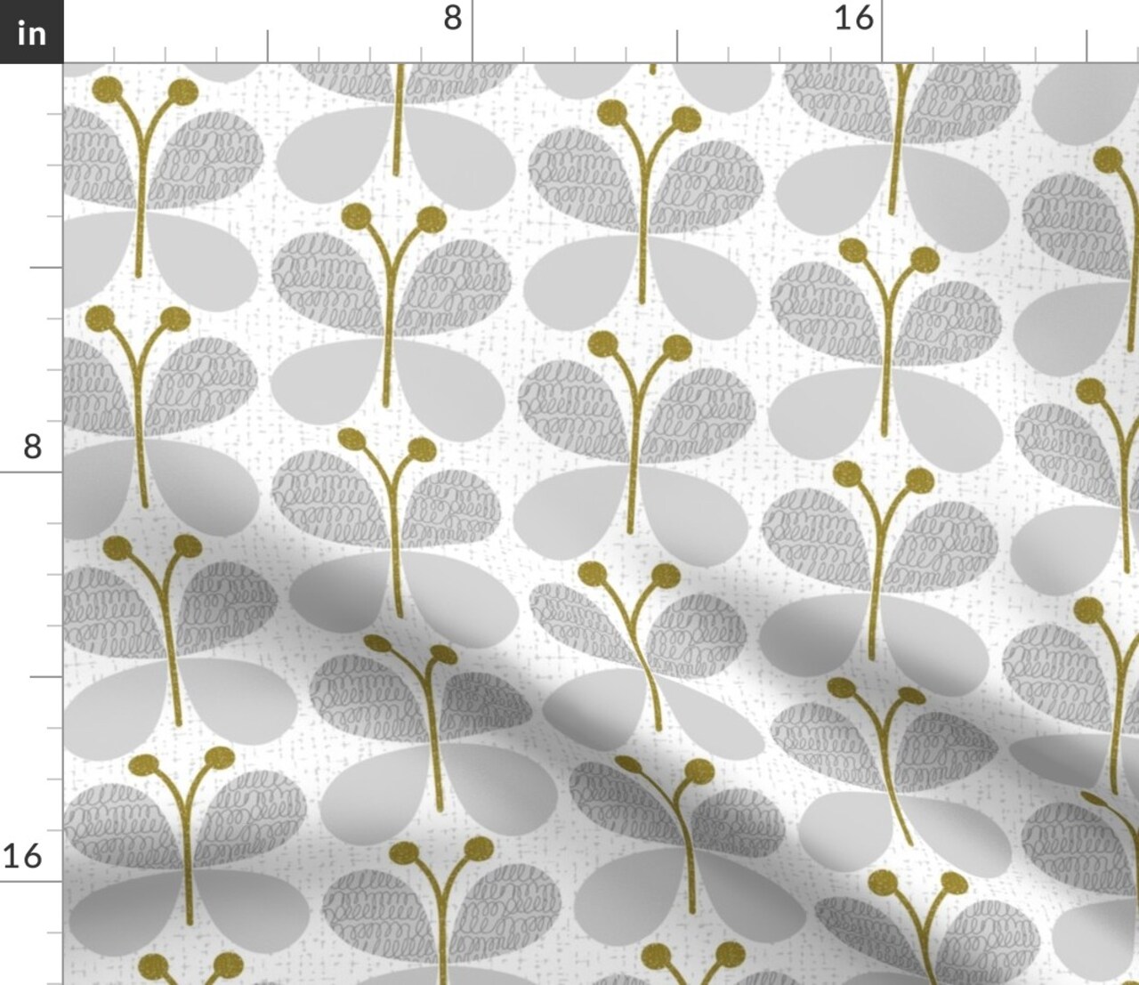 Mod Butterflies Mid Century Butterfly Neutral Retro Gray Geometric Mid Modern 1960S Atomic Era 1950S Vintage Custom Printed Fabric by Spoonflower Various Fabrics by the Yard or Fat Quarter
